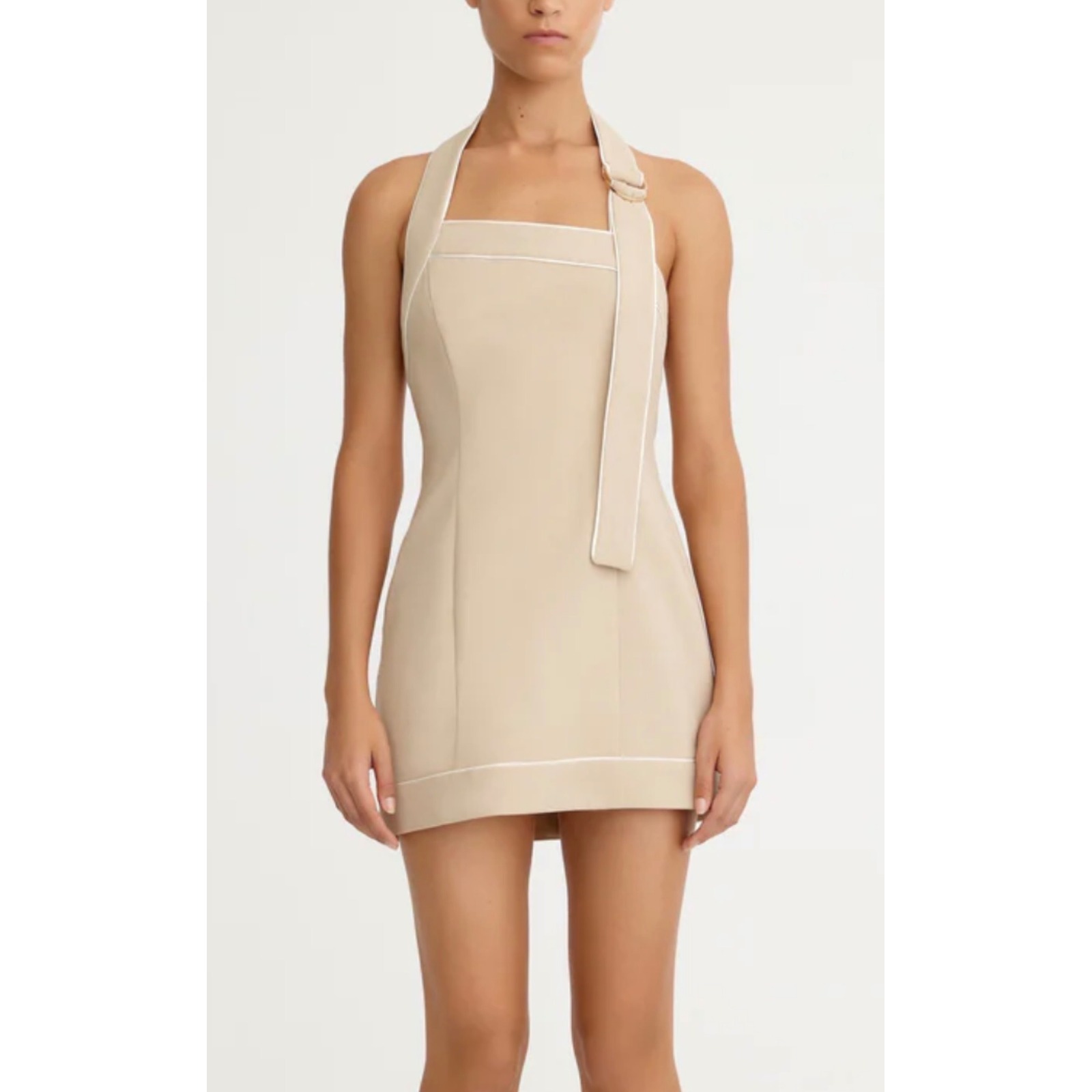 New Significant Other Abrielle Mini Dress Anthropologie Sand Halter Neck